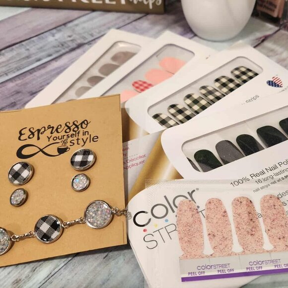 Color Street Jewelry - Retired Color Street- Pink and Black Bundle